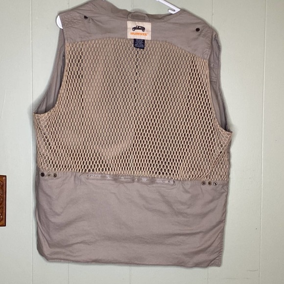 Humvee Hummer Utility Safari Hunting Tactical Vest Drab Brown Lg - Picture 9 of 11